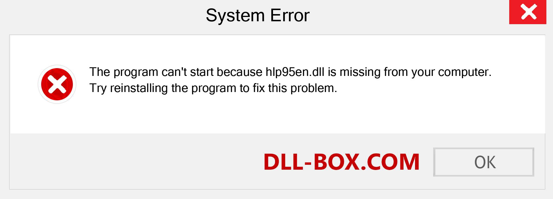  hlp95en.dll file is missing?. Download for Windows 7, 8, 10 - Fix  hlp95en dll Missing Error on Windows, photos, images